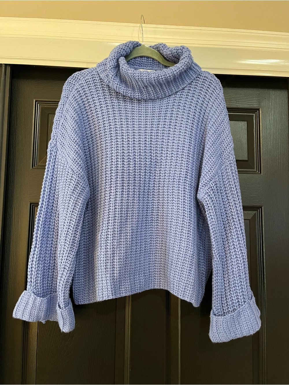 525 America Blue Chunky Turtleneck Sweater